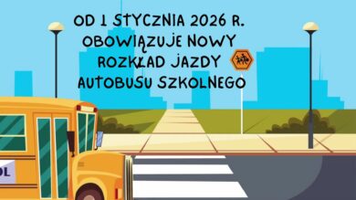 Nowy rozkład jazdy autobusu szkolnego