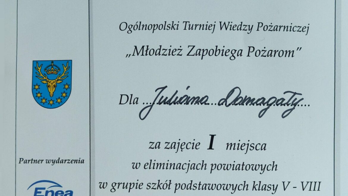 Eliminacje Ogólnopolskiego Turnieju Wiedzy Pożarniczej „Młodzież zapobiega pożarom”