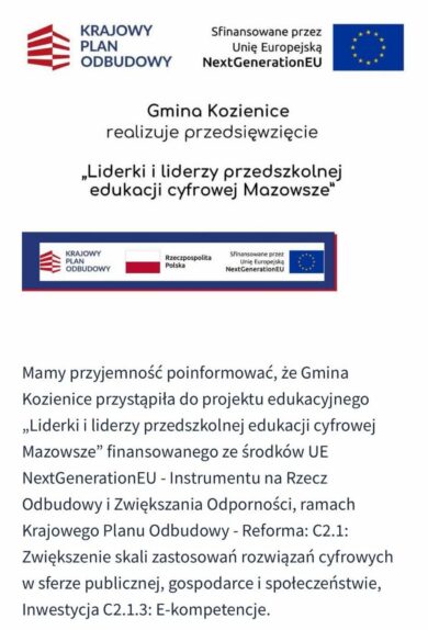 Projekt edukacyjny „Liderki i liderzy edukacji cyfrowej Mazowsze”