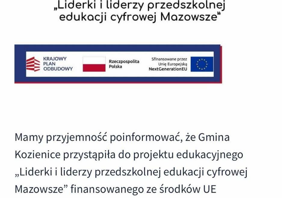 Projekt edukacyjny „Liderki i liderzy edukacji cyfrowej Mazowsze”