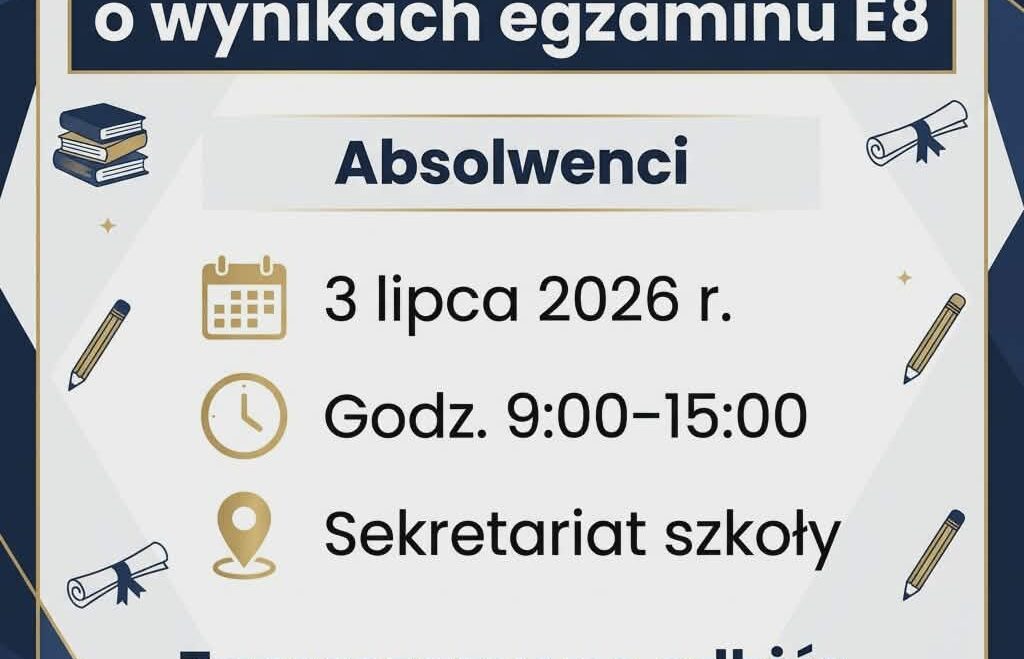 📢 Informacja dla Absolwentów klas VIII i Rodziców