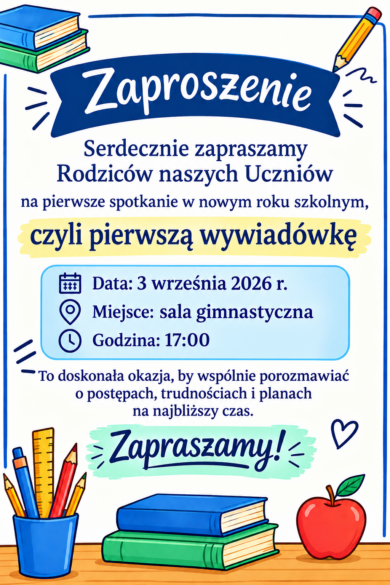 Pierwsze spotkanie z rodzicami w nowym roku szkolnym