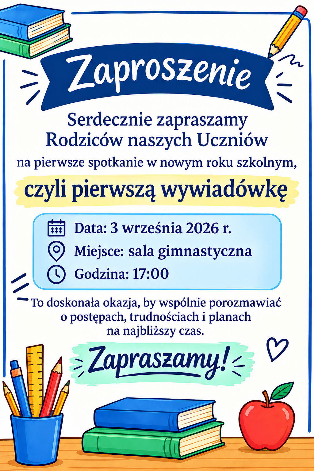 Pierwsze spotkanie z rodzicami w nowym roku szkolnym